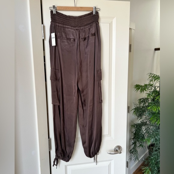Anthropologie. NWT. Size 2. Brown Satin Parachute Pants. - Picture 8 of 16